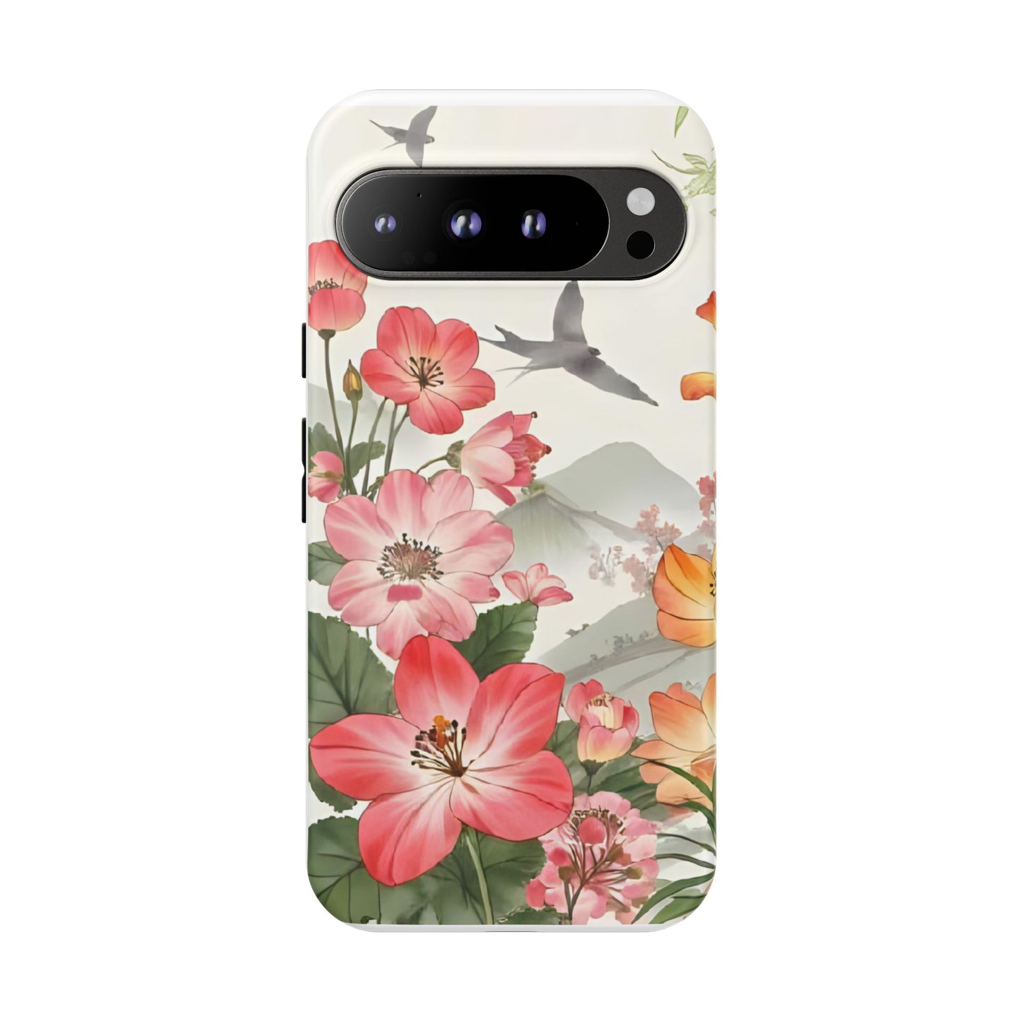 Floral Phone Case, Tough Cases, Smartphone Accessories, Gift for Her, Nature Lover's Present, Floral Design, Spring Style