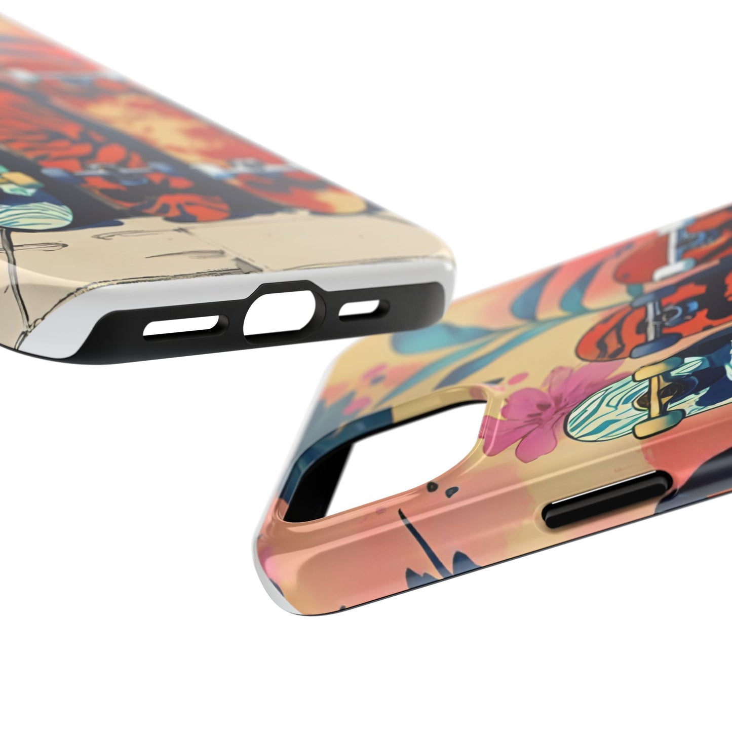 Skateboard Art Phone Cases | Tough Phone Covers for Skaters | Unique Gift for Skateboard Lovers, Trendy Protection, Custom Designs