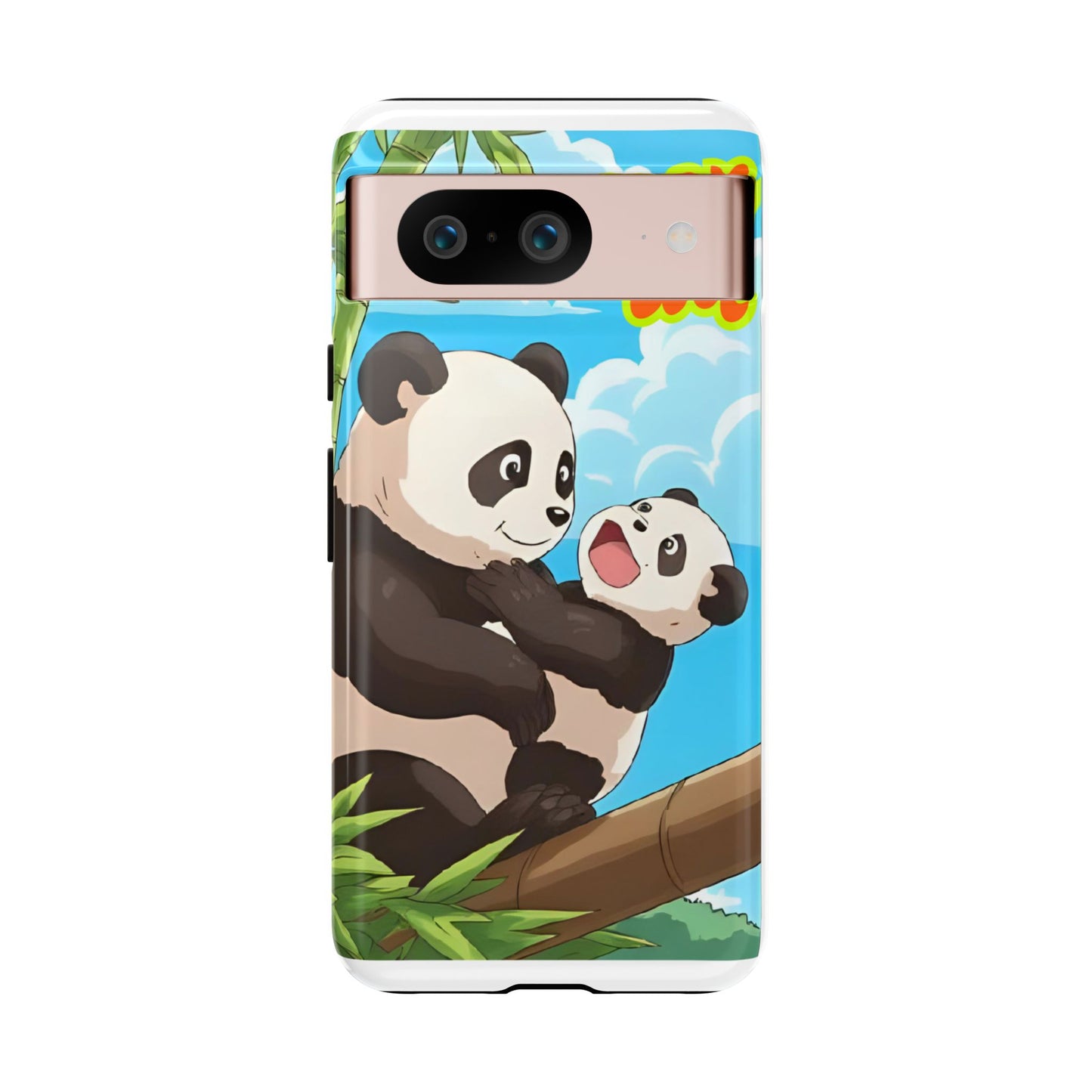 Panda Phone Case - Cute Panda Mom and Baby Design, Phone Cover for Animal Lovers, Gift for Kids and Adults, Jungle Vibe, Fun Accessory
