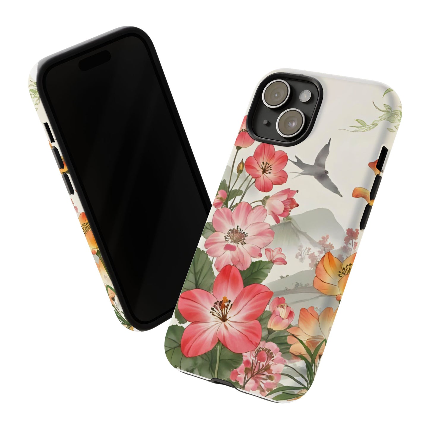 Floral Phone Case, Tough Cases, Smartphone Accessories, Gift for Her, Nature Lover's Present, Floral Design, Spring Style