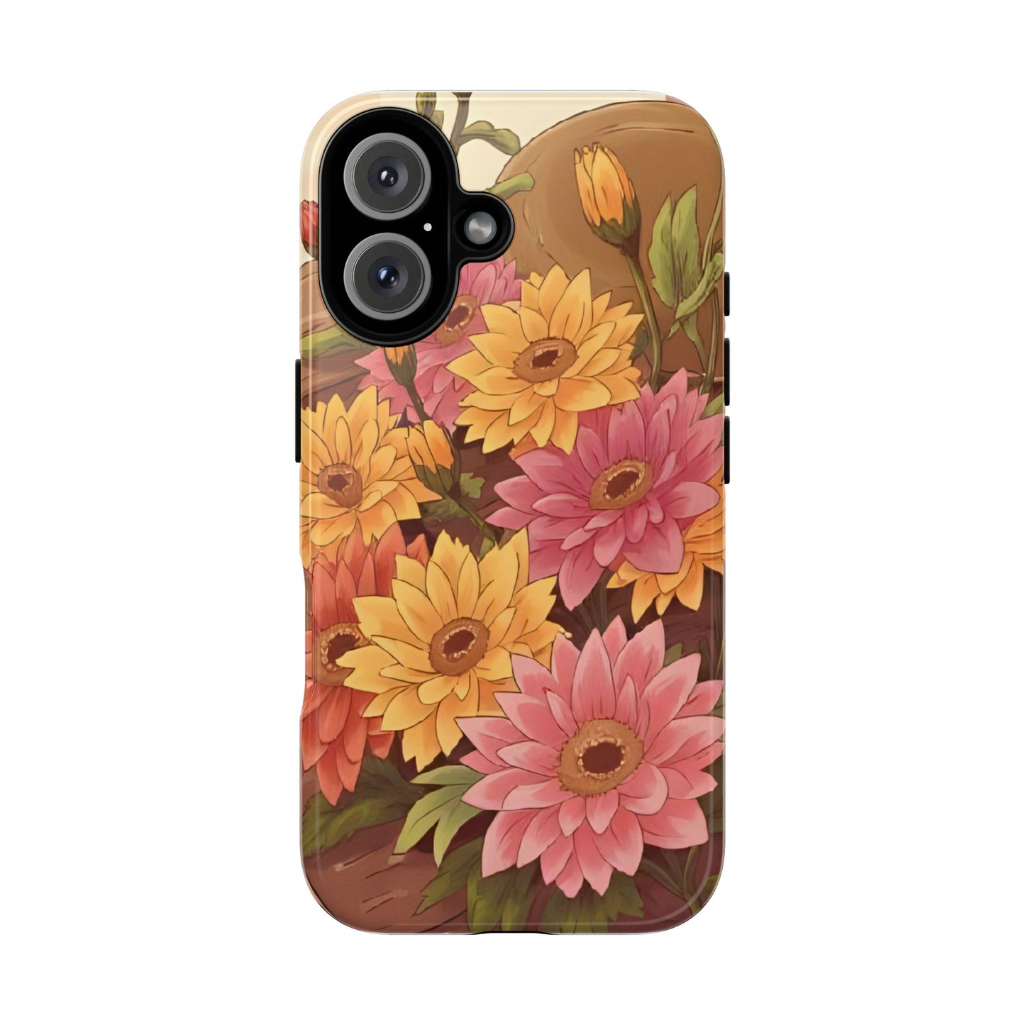 Floral Phone Case - Colorful Flower Design, Tough Protective Case, Gift for Nature Lovers, Spring Accents, Cute Accessories