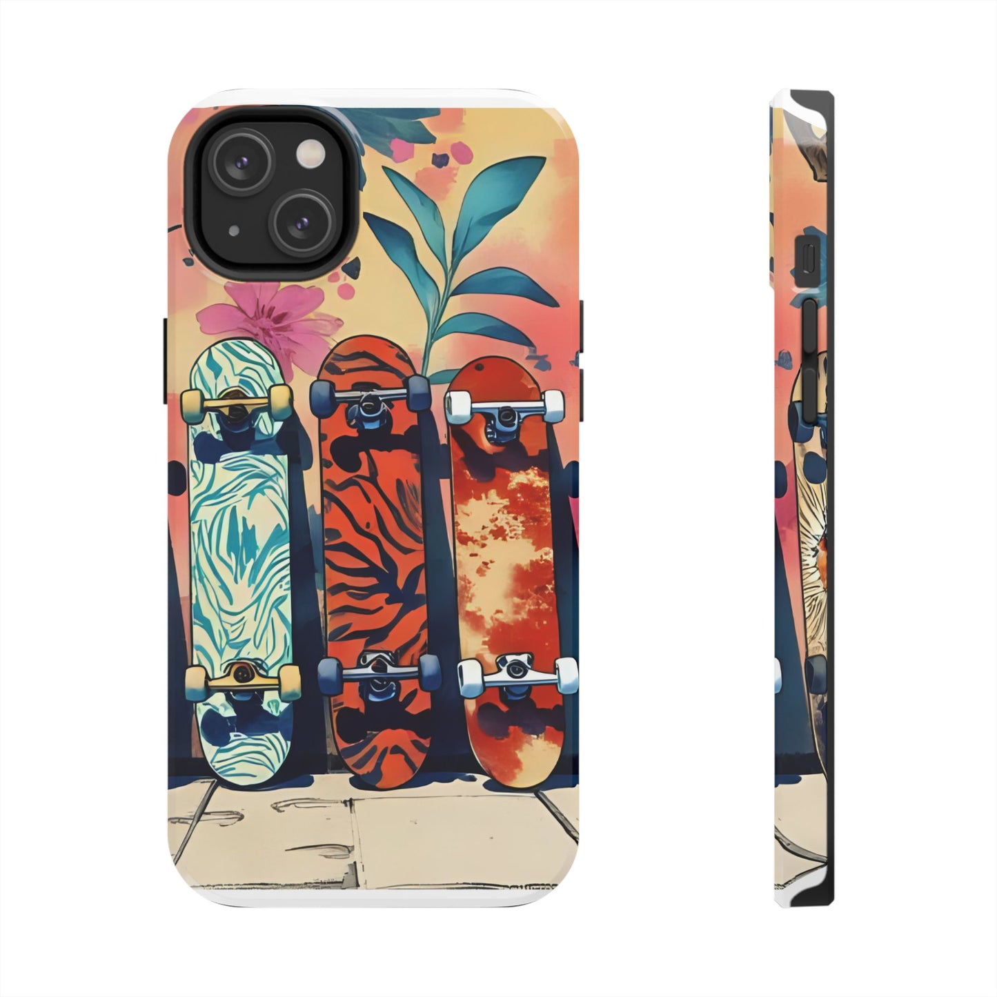 Skateboard Art Phone Cases | Tough Phone Covers for Skaters | Unique Gift for Skateboard Lovers, Trendy Protection, Custom Designs