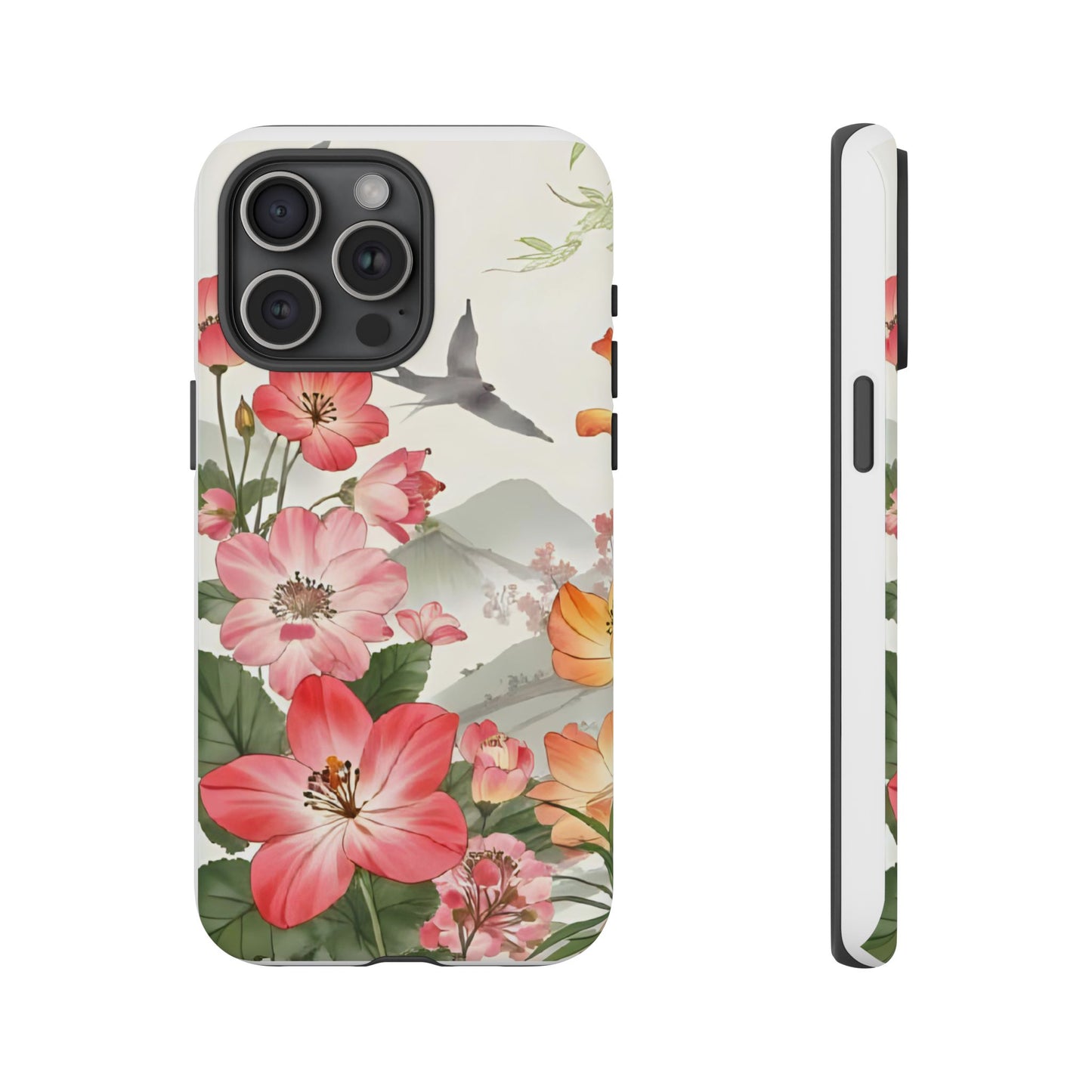 Floral Phone Case, Tough Cases, Smartphone Accessories, Gift for Her, Nature Lover's Present, Floral Design, Spring Style