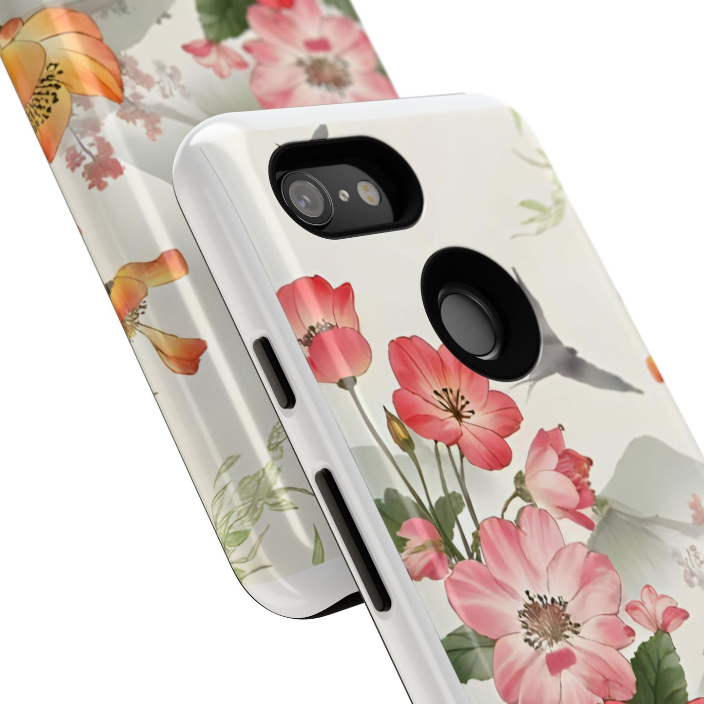 Floral Phone Case, Tough Cases, Smartphone Accessories, Gift for Her, Nature Lover's Present, Floral Design, Spring Style