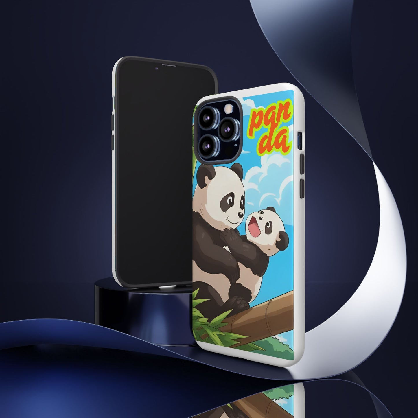 Panda Phone Case - Cute Panda Mom and Baby Design, Phone Cover for Animal Lovers, Gift for Kids and Adults, Jungle Vibe, Fun Accessory