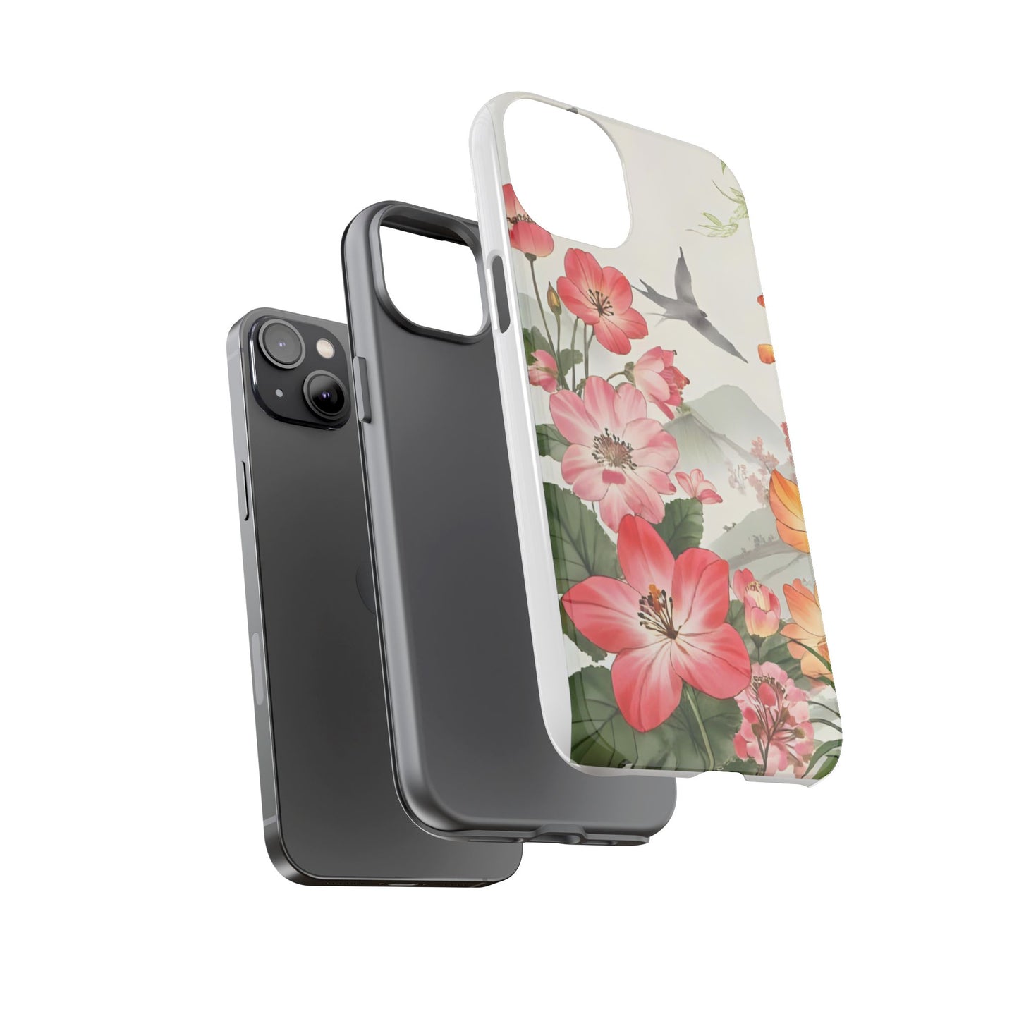 Floral Phone Case, Tough Cases, Smartphone Accessories, Gift for Her, Nature Lover's Present, Floral Design, Spring Style