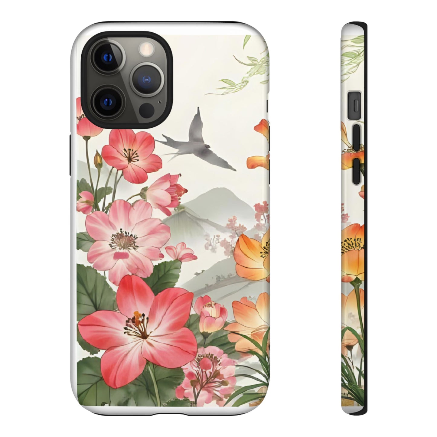 Floral Phone Case, Tough Cases, Smartphone Accessories, Gift for Her, Nature Lover's Present, Floral Design, Spring Style