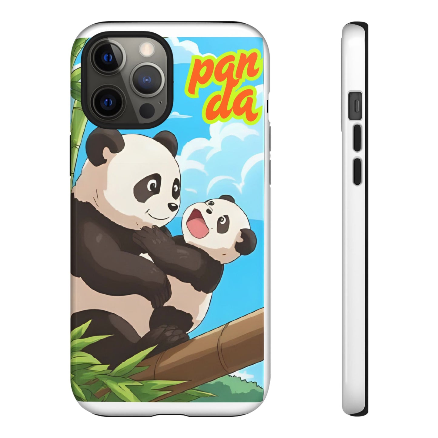 Panda Phone Case - Cute Panda Mom and Baby Design, Phone Cover for Animal Lovers, Gift for Kids and Adults, Jungle Vibe, Fun Accessory