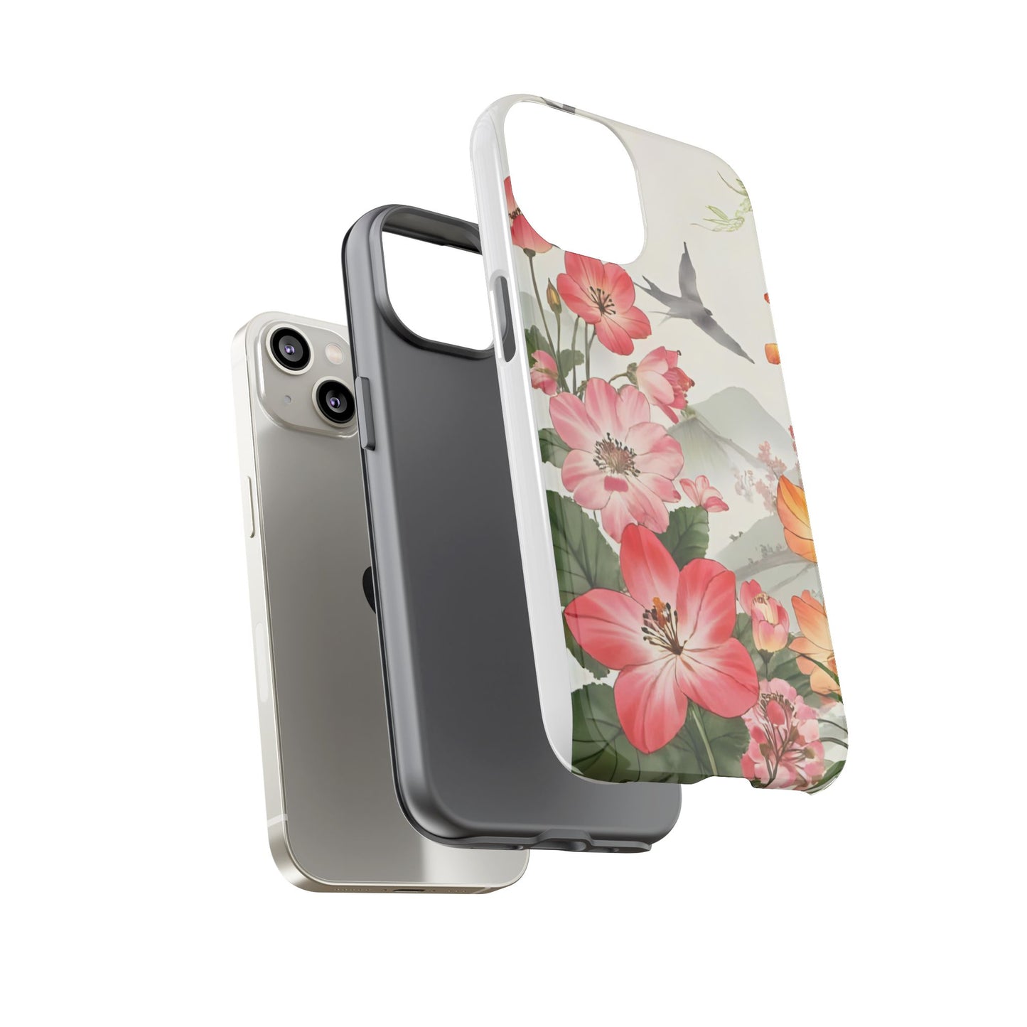 Floral Phone Case, Tough Cases, Smartphone Accessories, Gift for Her, Nature Lover's Present, Floral Design, Spring Style