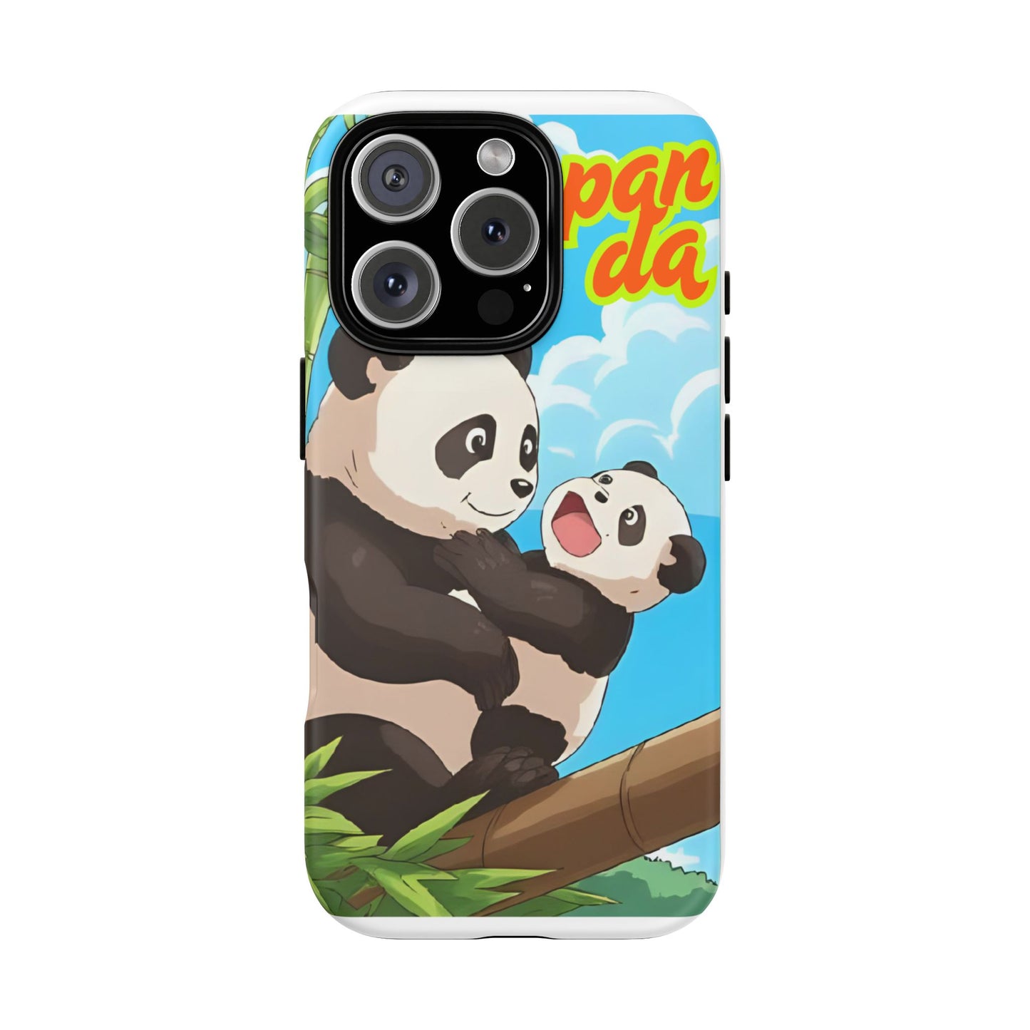 Panda Phone Case - Cute Panda Mom and Baby Design, Phone Cover for Animal Lovers, Gift for Kids and Adults, Jungle Vibe, Fun Accessory