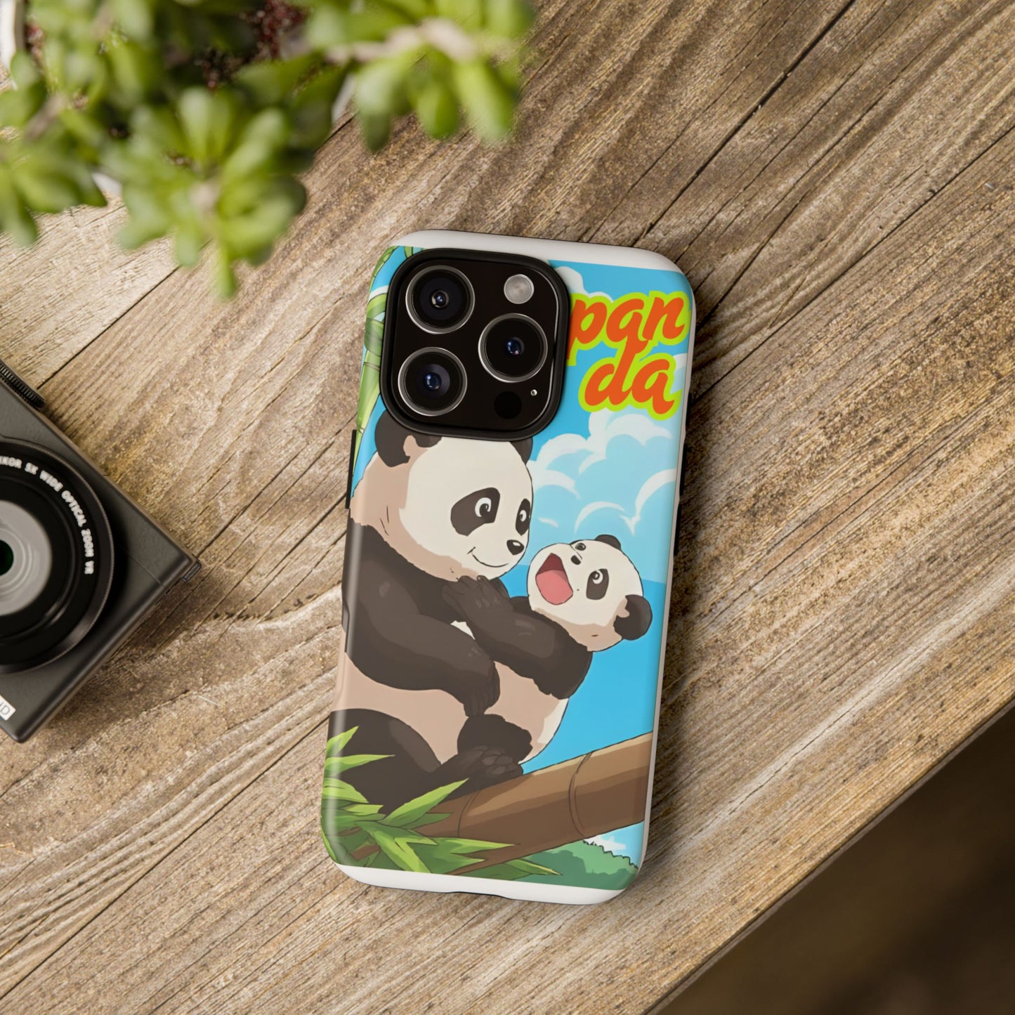 Panda Phone Case - Cute Panda Mom and Baby Design, Phone Cover for Animal Lovers, Gift for Kids and Adults, Jungle Vibe, Fun Accessory