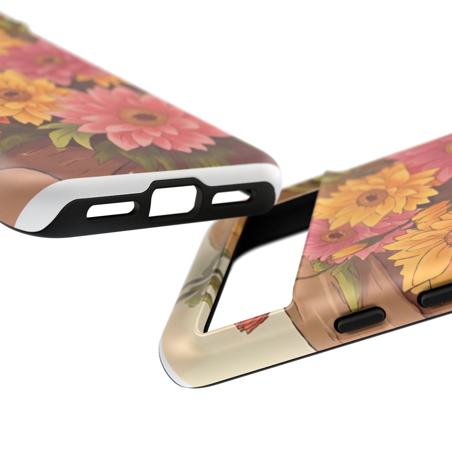 Floral Phone Case - Colorful Flower Design, Tough Protective Case, Gift for Nature Lovers, Spring Accents, Cute Accessories
