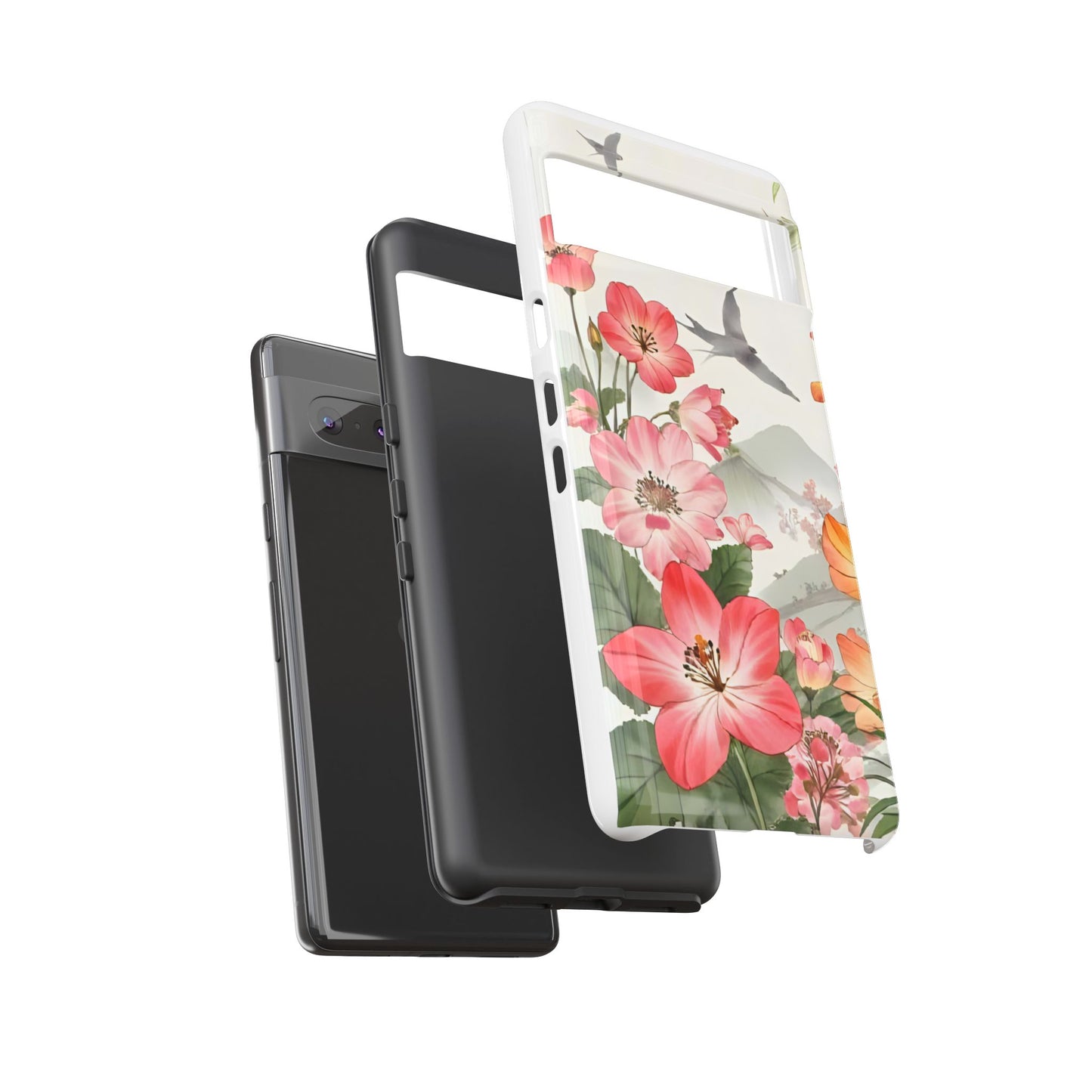 Floral Phone Case, Tough Cases, Smartphone Accessories, Gift for Her, Nature Lover's Present, Floral Design, Spring Style