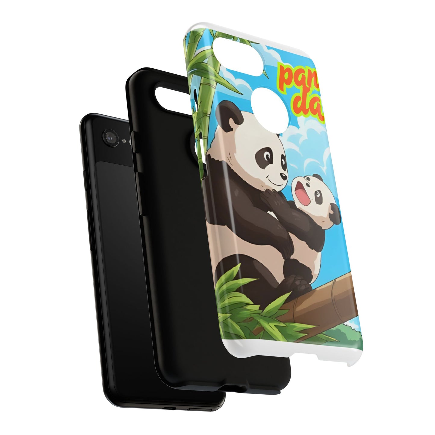 Panda Phone Case - Cute Panda Mom and Baby Design, Phone Cover for Animal Lovers, Gift for Kids and Adults, Jungle Vibe, Fun Accessory