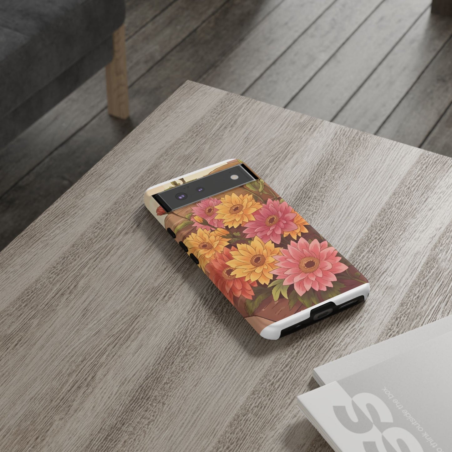 Floral Phone Case - Colorful Flower Design, Tough Protective Case, Gift for Nature Lovers, Spring Accents, Cute Accessories