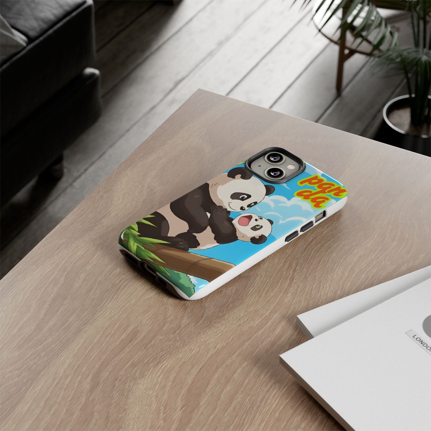 Panda Phone Case - Cute Panda Mom and Baby Design, Phone Cover for Animal Lovers, Gift for Kids and Adults, Jungle Vibe, Fun Accessory