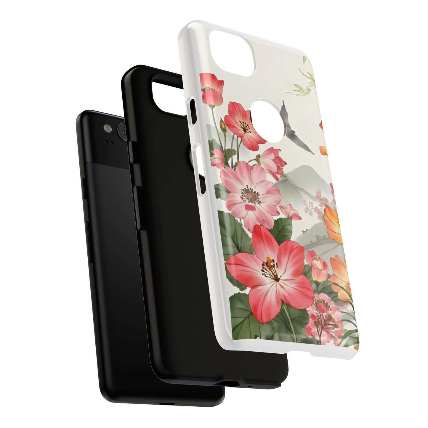 Floral Phone Case, Tough Cases, Smartphone Accessories, Gift for Her, Nature Lover's Present, Floral Design, Spring Style