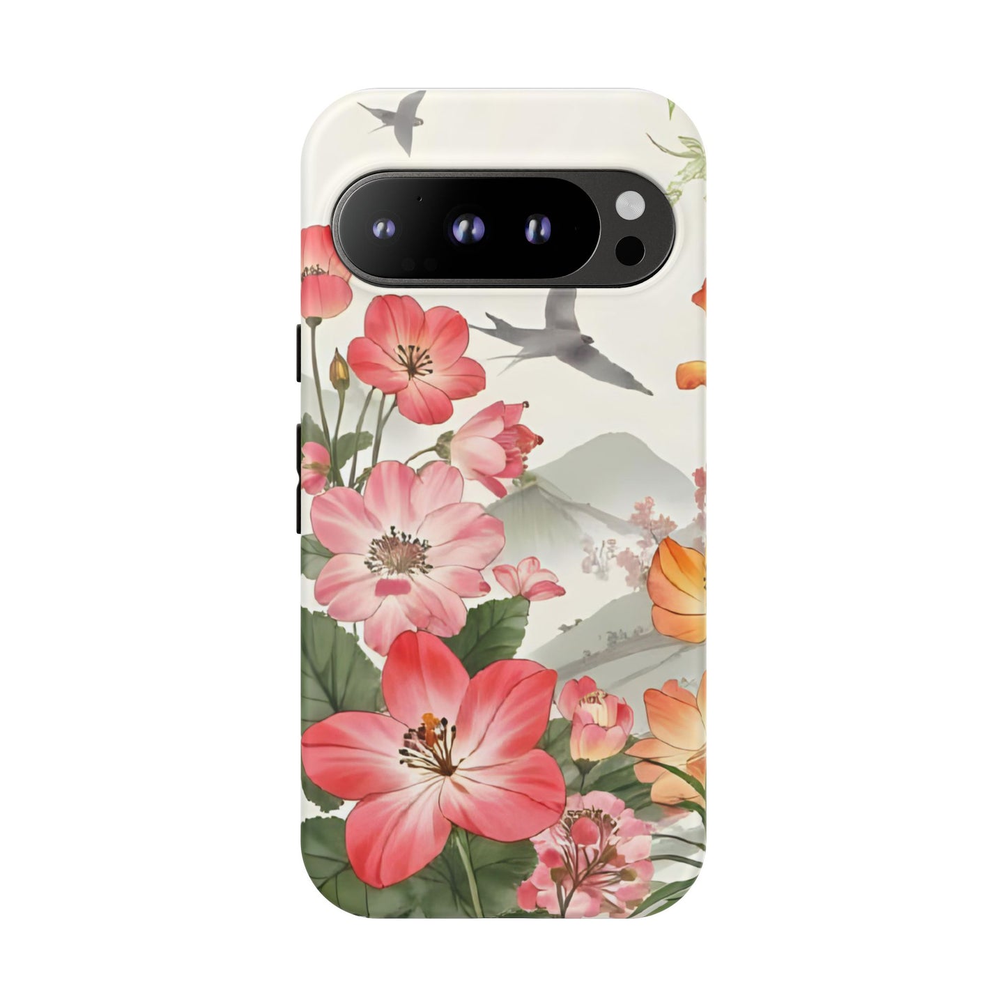 Floral Phone Case, Tough Cases, Smartphone Accessories, Gift for Her, Nature Lover's Present, Floral Design, Spring Style