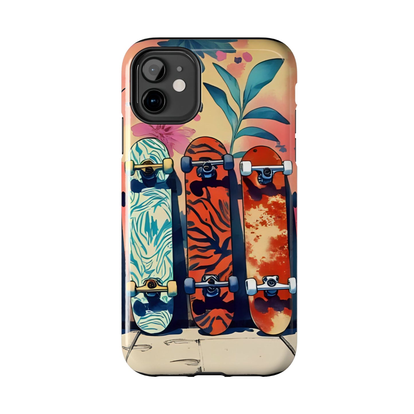 Skateboard Art Phone Cases | Tough Phone Covers for Skaters | Unique Gift for Skateboard Lovers, Trendy Protection, Custom Designs