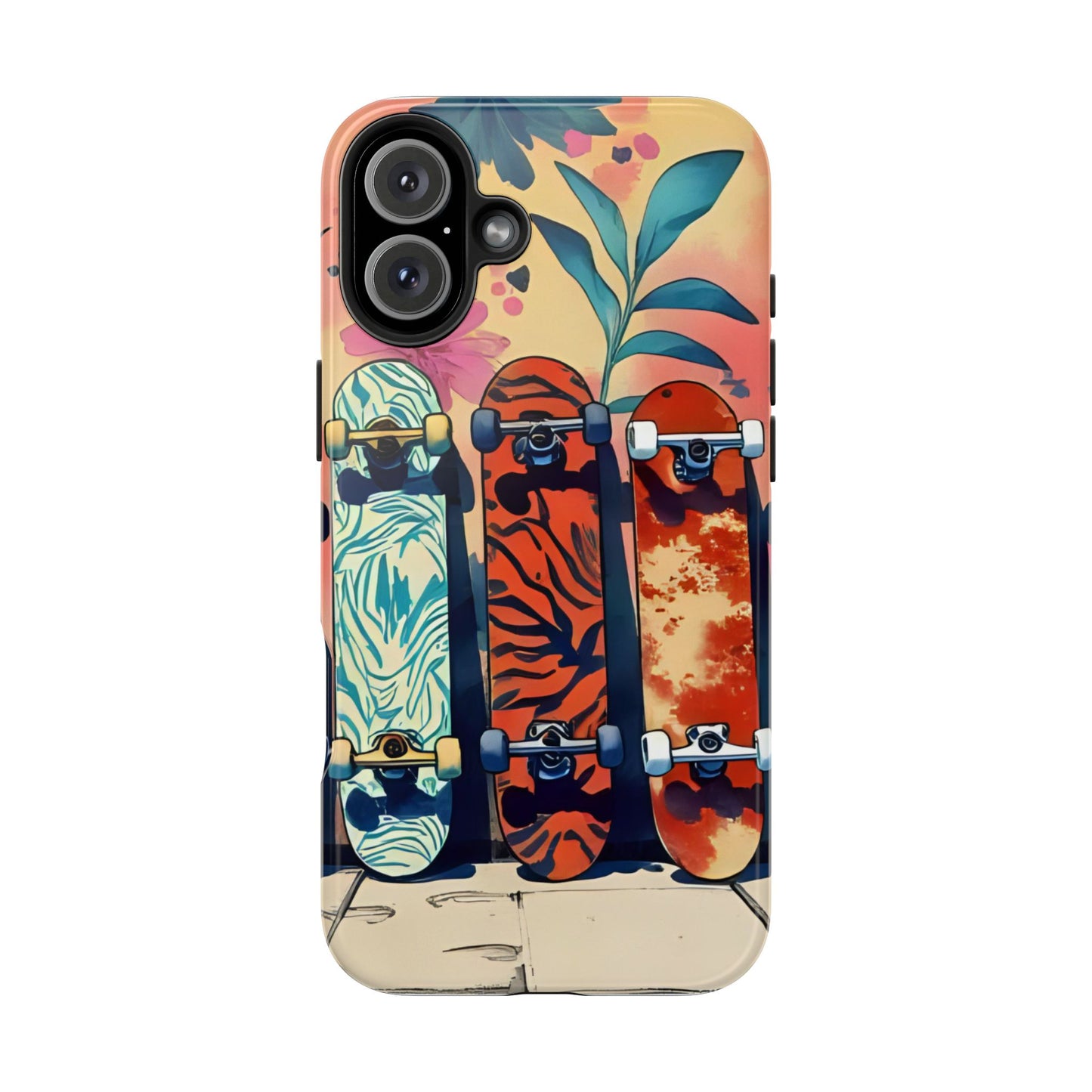 Skateboard Art Phone Cases | Tough Phone Covers for Skaters | Unique Gift for Skateboard Lovers, Trendy Protection, Custom Designs