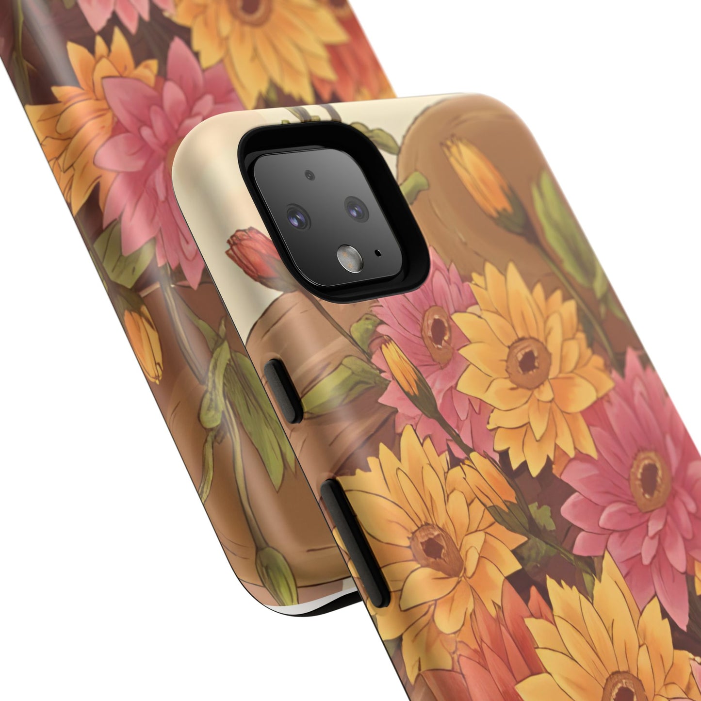 Floral Phone Case - Colorful Flower Design, Tough Protective Case, Gift for Nature Lovers, Spring Accents, Cute Accessories
