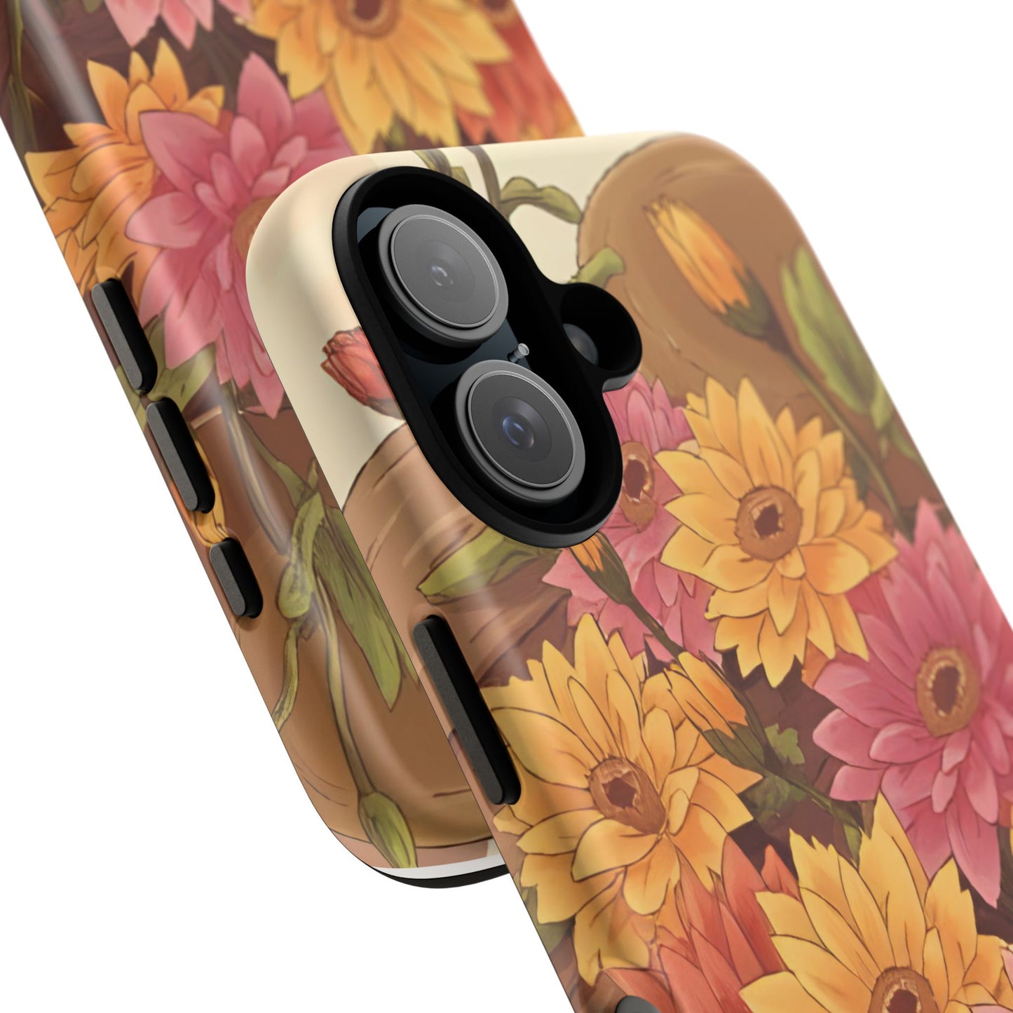 Floral Phone Case - Colorful Flower Design, Tough Protective Case, Gift for Nature Lovers, Spring Accents, Cute Accessories