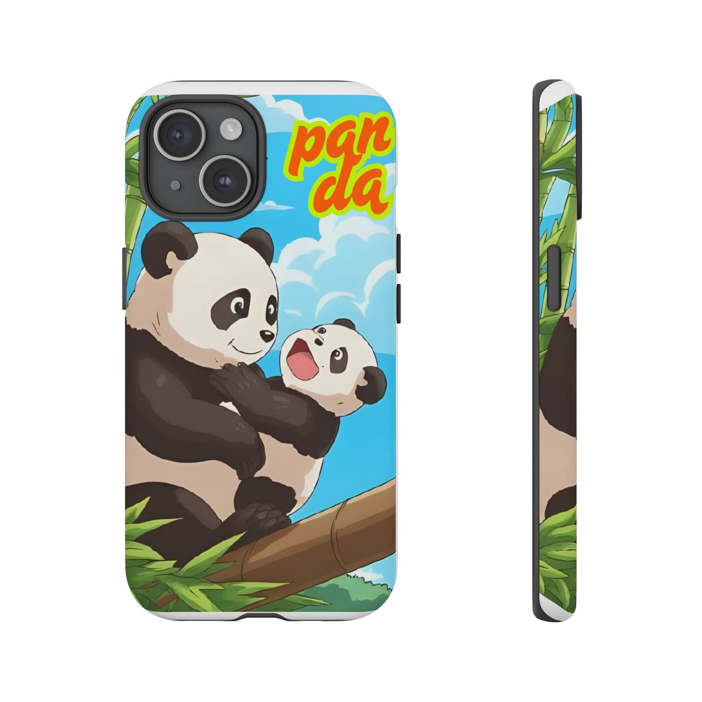 Panda Phone Case - Cute Panda Mom and Baby Design, Phone Cover for Animal Lovers, Gift for Kids and Adults, Jungle Vibe, Fun Accessory
