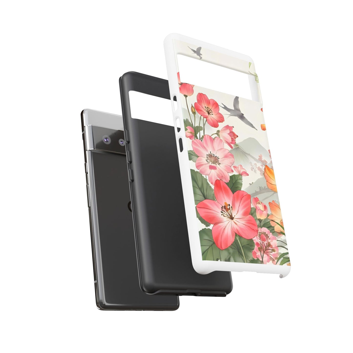 Floral Phone Case, Tough Cases, Smartphone Accessories, Gift for Her, Nature Lover's Present, Floral Design, Spring Style