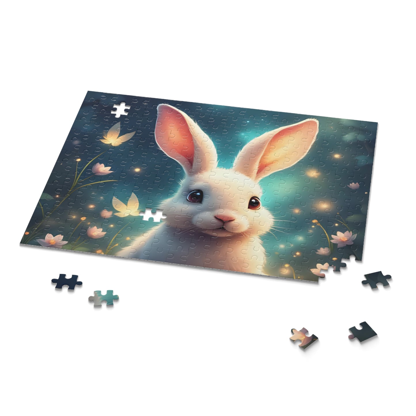 Charming Bunny Puzzle - 120, 252, 500-Piece Options, Eco-Friendly Gift, Family Activity, Kid's Birthday, Easter Decor, Fun Challenge