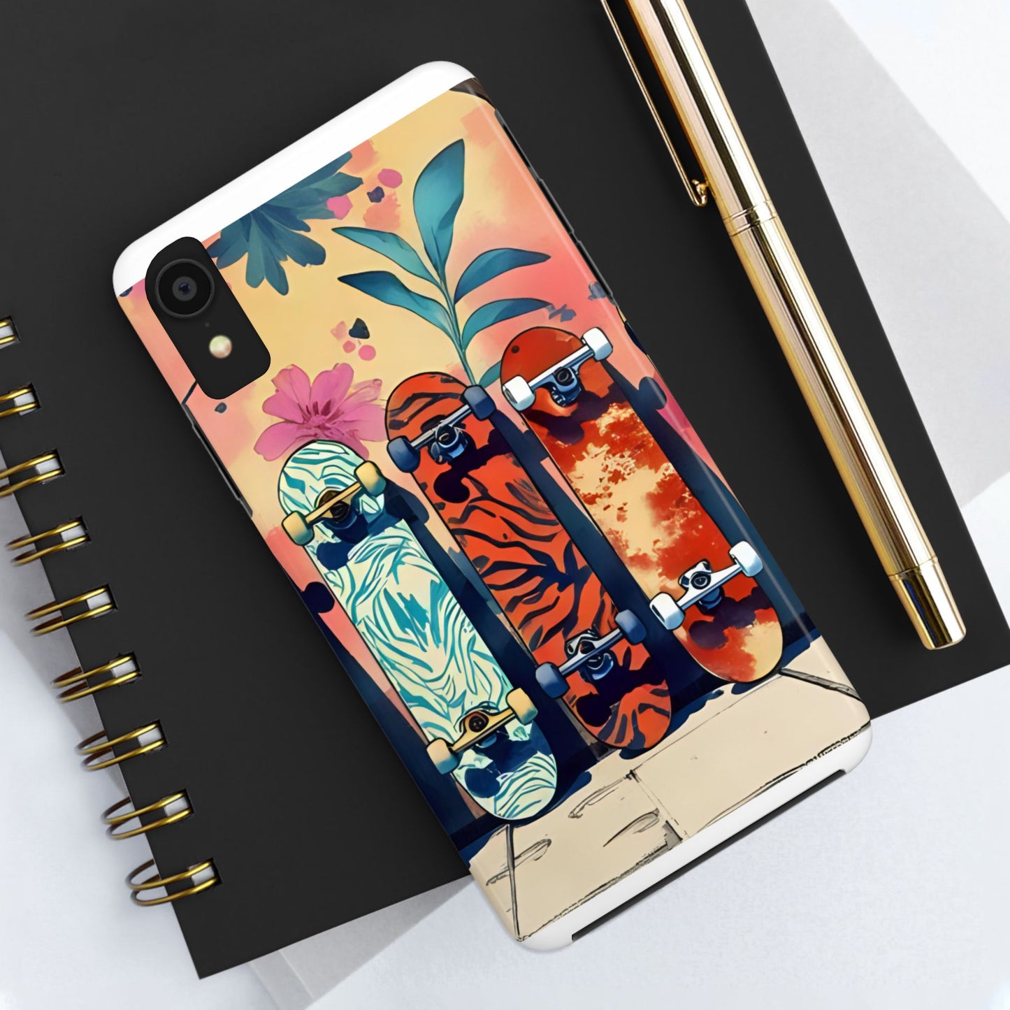 Skateboard Art Phone Cases | Tough Phone Covers for Skaters | Unique Gift for Skateboard Lovers, Trendy Protection, Custom Designs