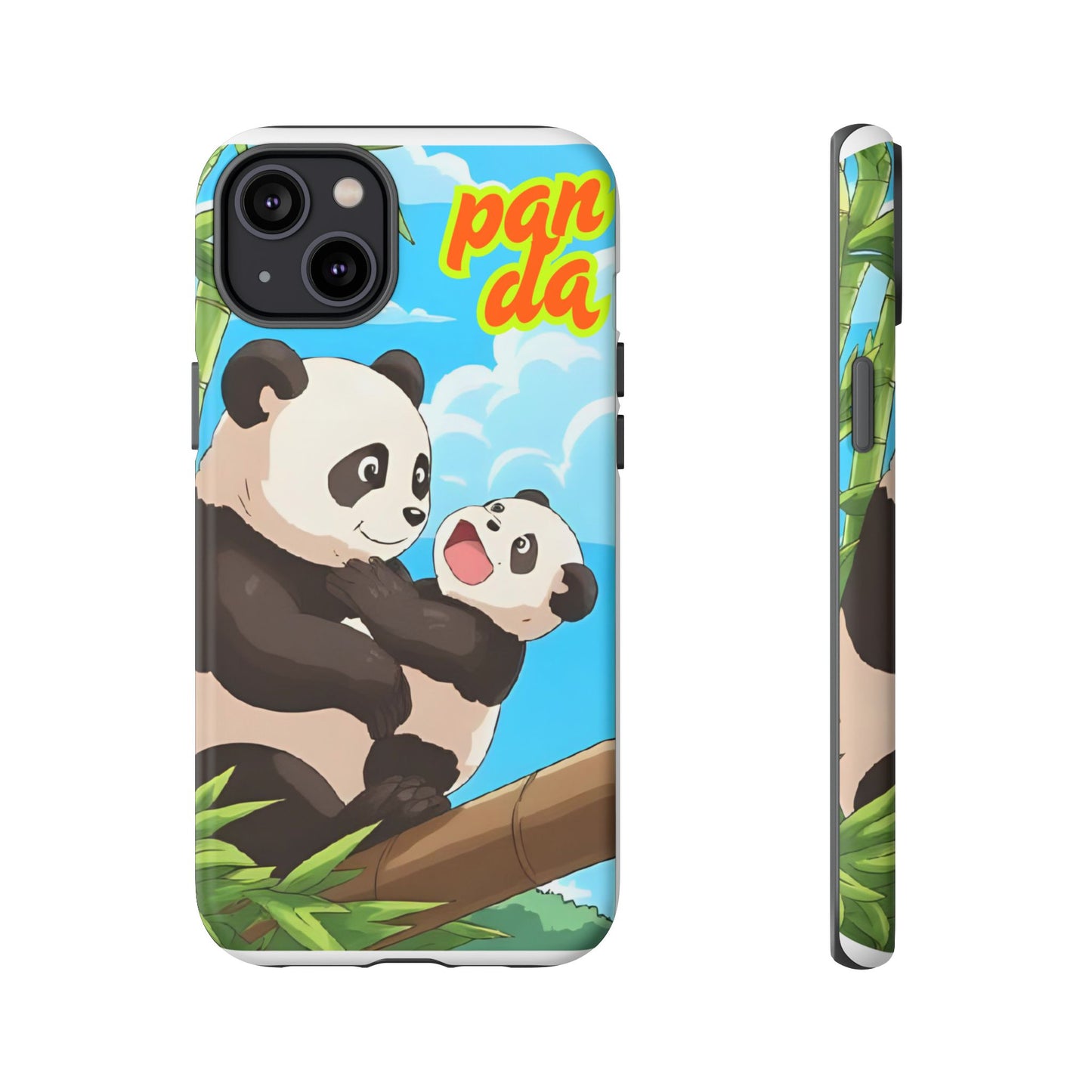 Panda Phone Case - Cute Panda Mom and Baby Design, Phone Cover for Animal Lovers, Gift for Kids and Adults, Jungle Vibe, Fun Accessory