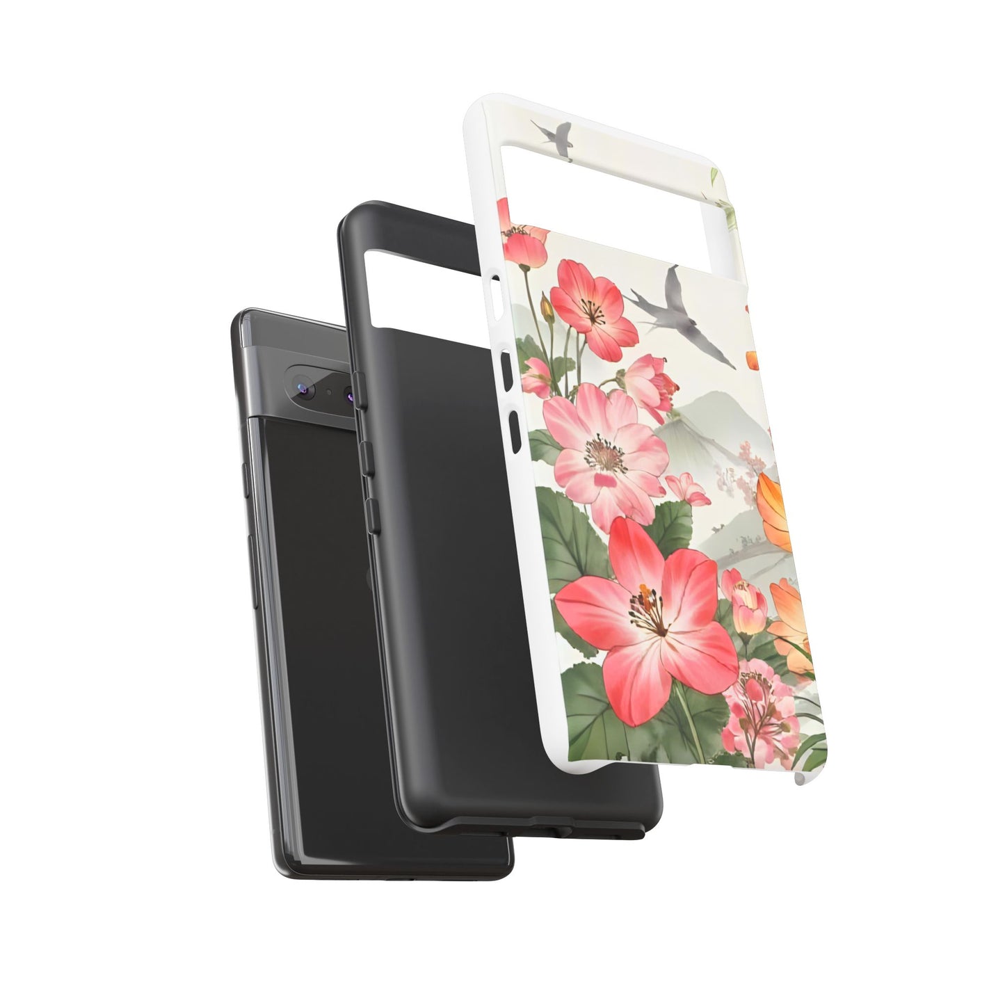 Floral Phone Case, Tough Cases, Smartphone Accessories, Gift for Her, Nature Lover's Present, Floral Design, Spring Style