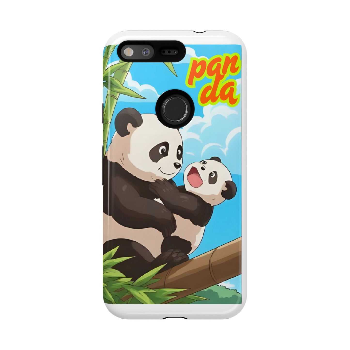 Panda Phone Case - Cute Panda Mom and Baby Design, Phone Cover for Animal Lovers, Gift for Kids and Adults, Jungle Vibe, Fun Accessory