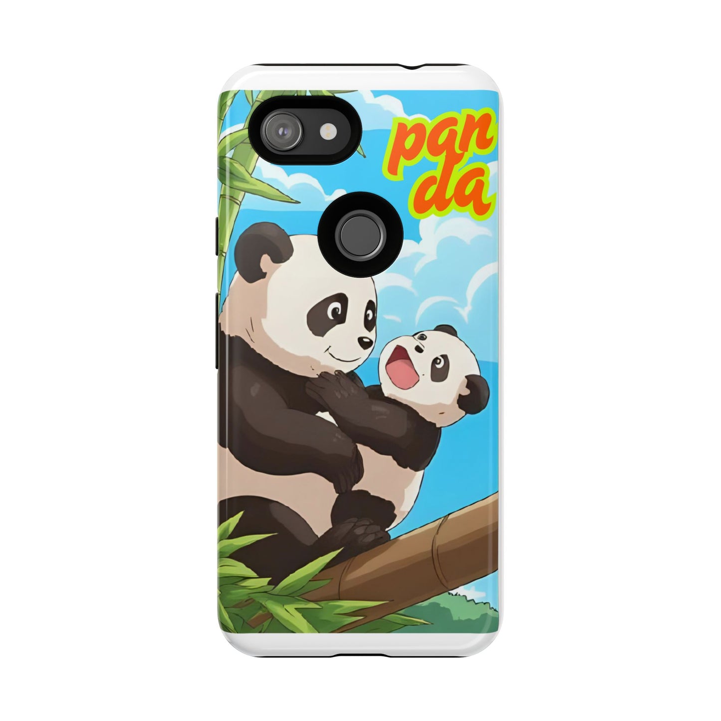Panda Phone Case - Cute Panda Mom and Baby Design, Phone Cover for Animal Lovers, Gift for Kids and Adults, Jungle Vibe, Fun Accessory
