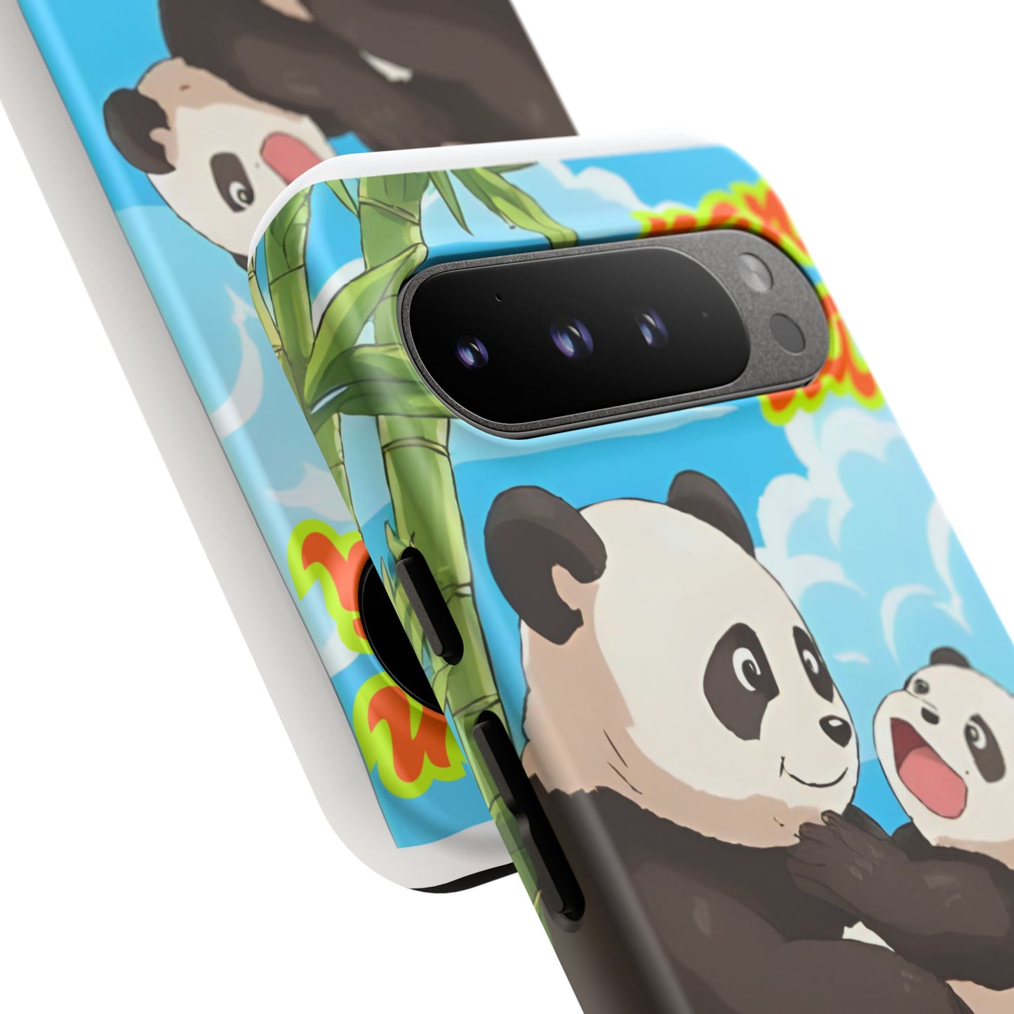 Panda Phone Case - Cute Panda Mom and Baby Design, Phone Cover for Animal Lovers, Gift for Kids and Adults, Jungle Vibe, Fun Accessory