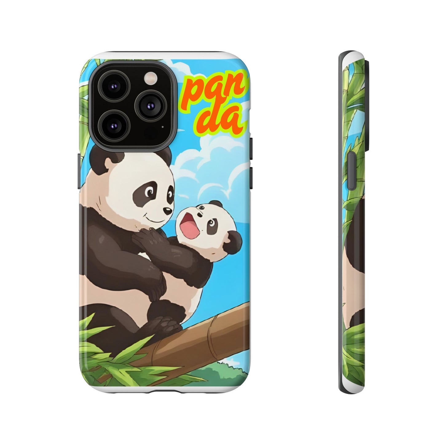 Panda Phone Case - Cute Panda Mom and Baby Design, Phone Cover for Animal Lovers, Gift for Kids and Adults, Jungle Vibe, Fun Accessory