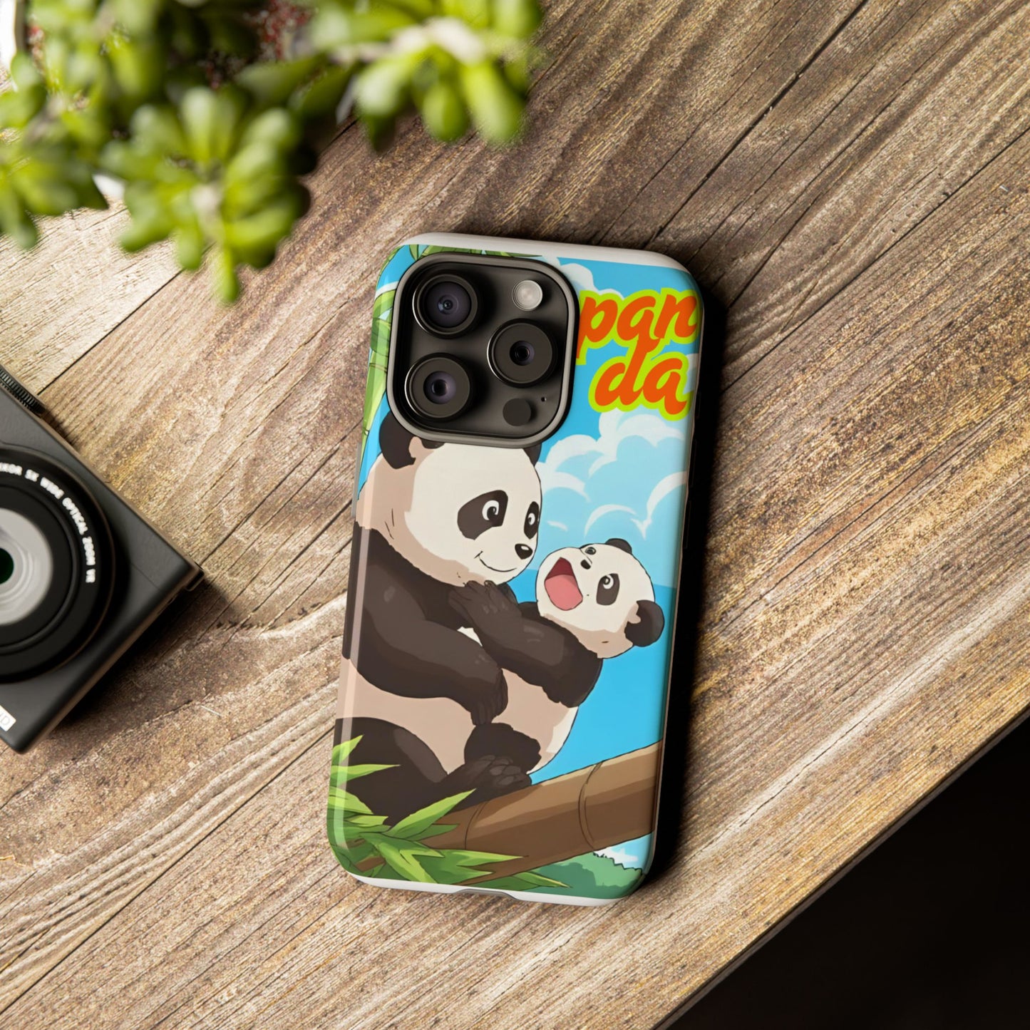 Panda Phone Case - Cute Panda Mom and Baby Design, Phone Cover for Animal Lovers, Gift for Kids and Adults, Jungle Vibe, Fun Accessory