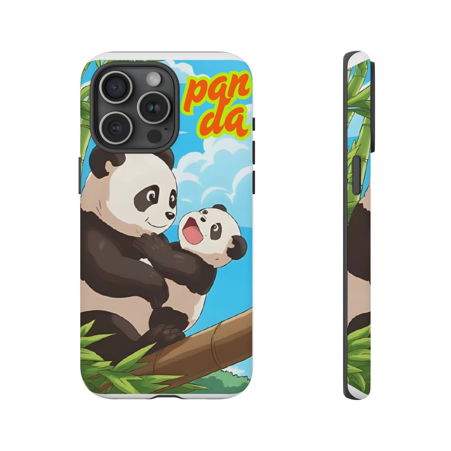 Panda Phone Case - Cute Panda Mom and Baby Design, Phone Cover for Animal Lovers, Gift for Kids and Adults, Jungle Vibe, Fun Accessory