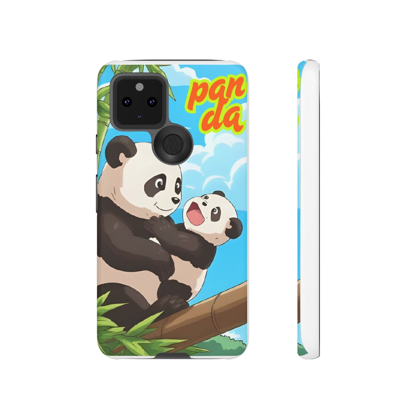 Panda Phone Case - Cute Panda Mom and Baby Design, Phone Cover for Animal Lovers, Gift for Kids and Adults, Jungle Vibe, Fun Accessory