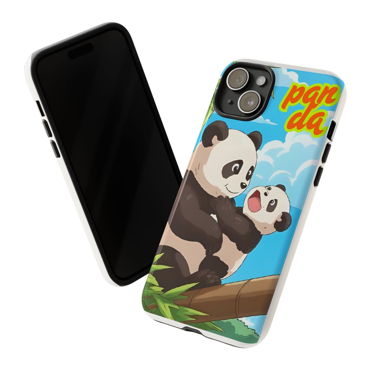 Panda Phone Case - Cute Panda Mom and Baby Design, Phone Cover for Animal Lovers, Gift for Kids and Adults, Jungle Vibe, Fun Accessory