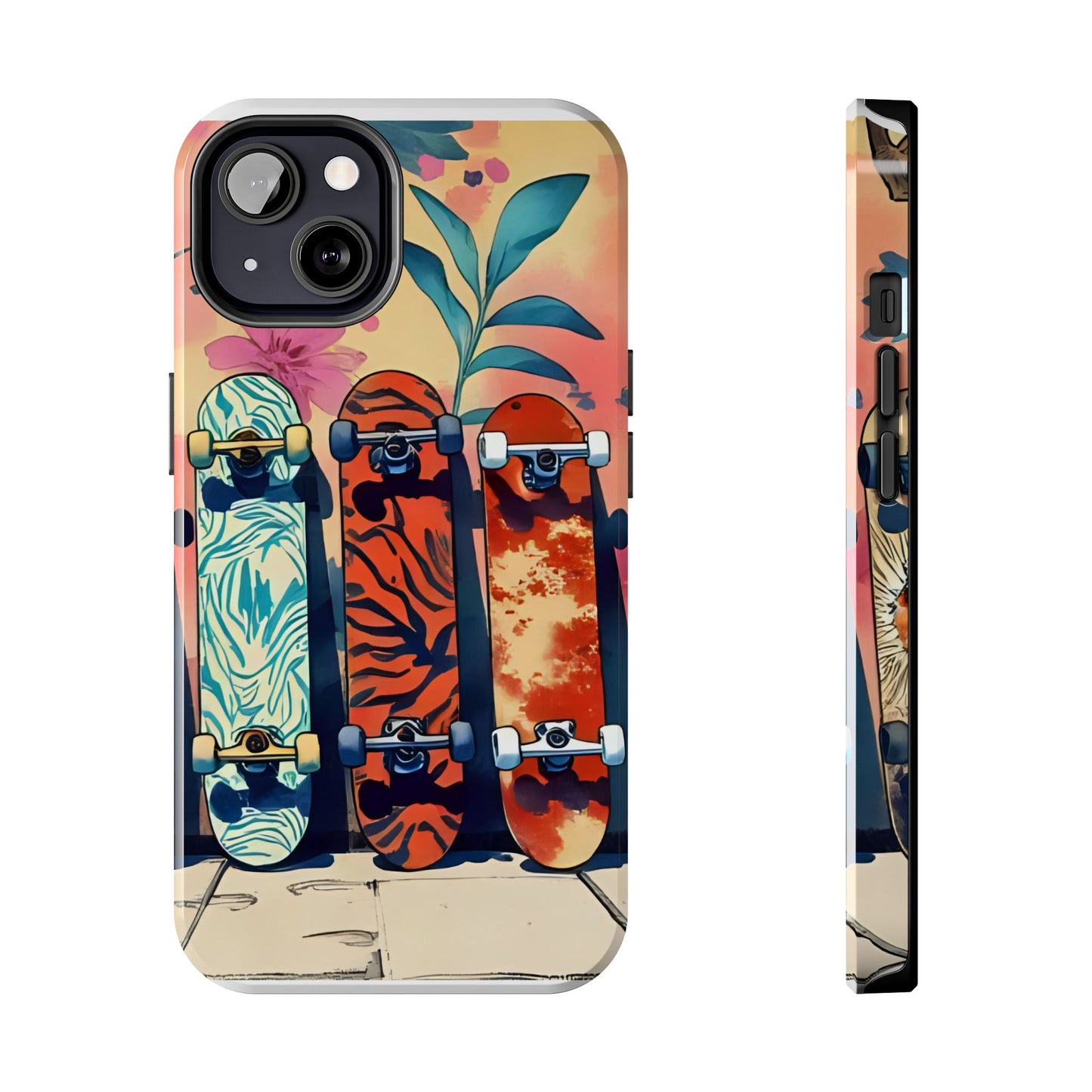 Skateboard Art Phone Cases | Tough Phone Covers for Skaters | Unique Gift for Skateboard Lovers, Trendy Protection, Custom Designs