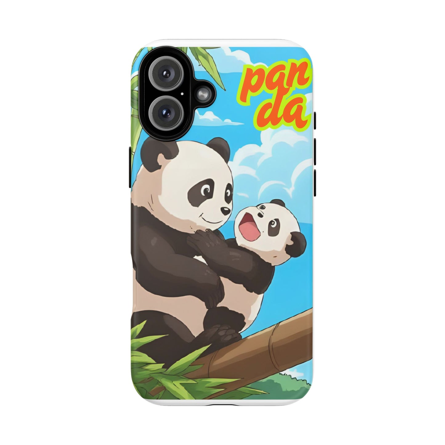 Panda Phone Case - Cute Panda Mom and Baby Design, Phone Cover for Animal Lovers, Gift for Kids and Adults, Jungle Vibe, Fun Accessory