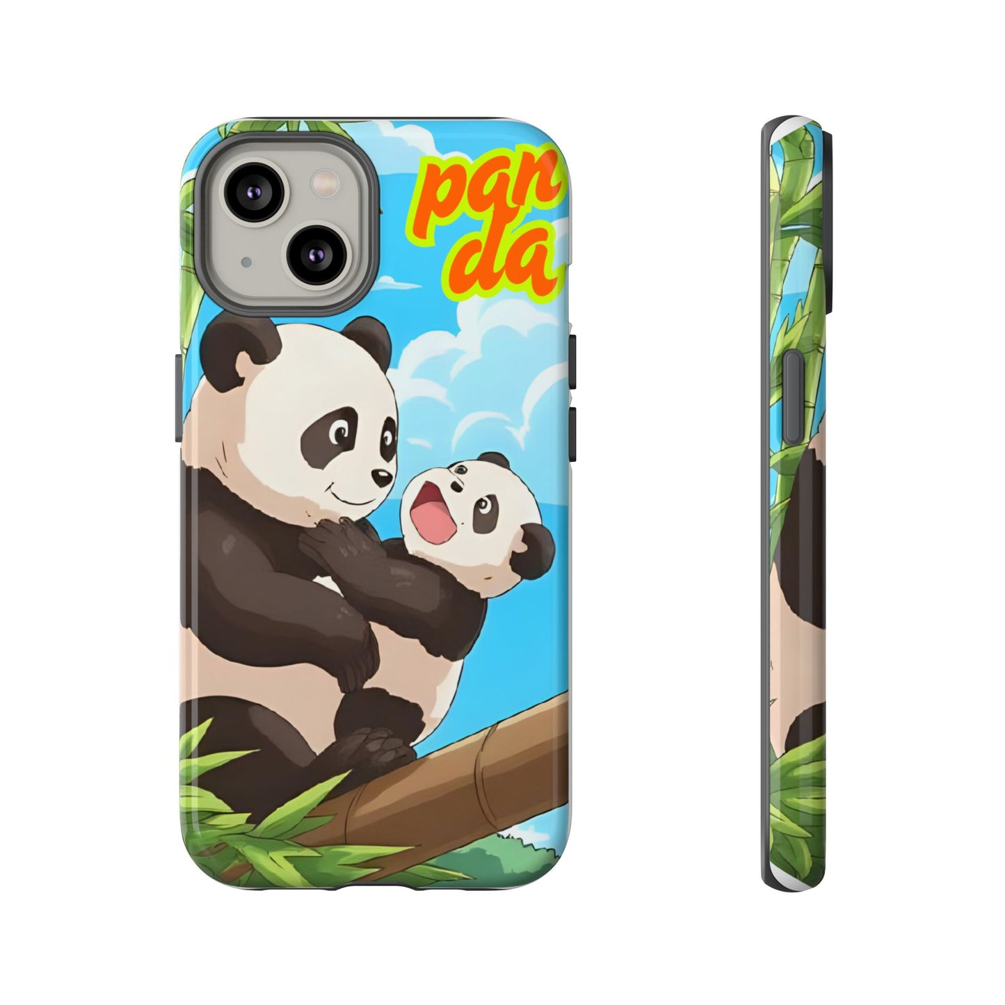 Panda Phone Case - Cute Panda Mom and Baby Design, Phone Cover for Animal Lovers, Gift for Kids and Adults, Jungle Vibe, Fun Accessory