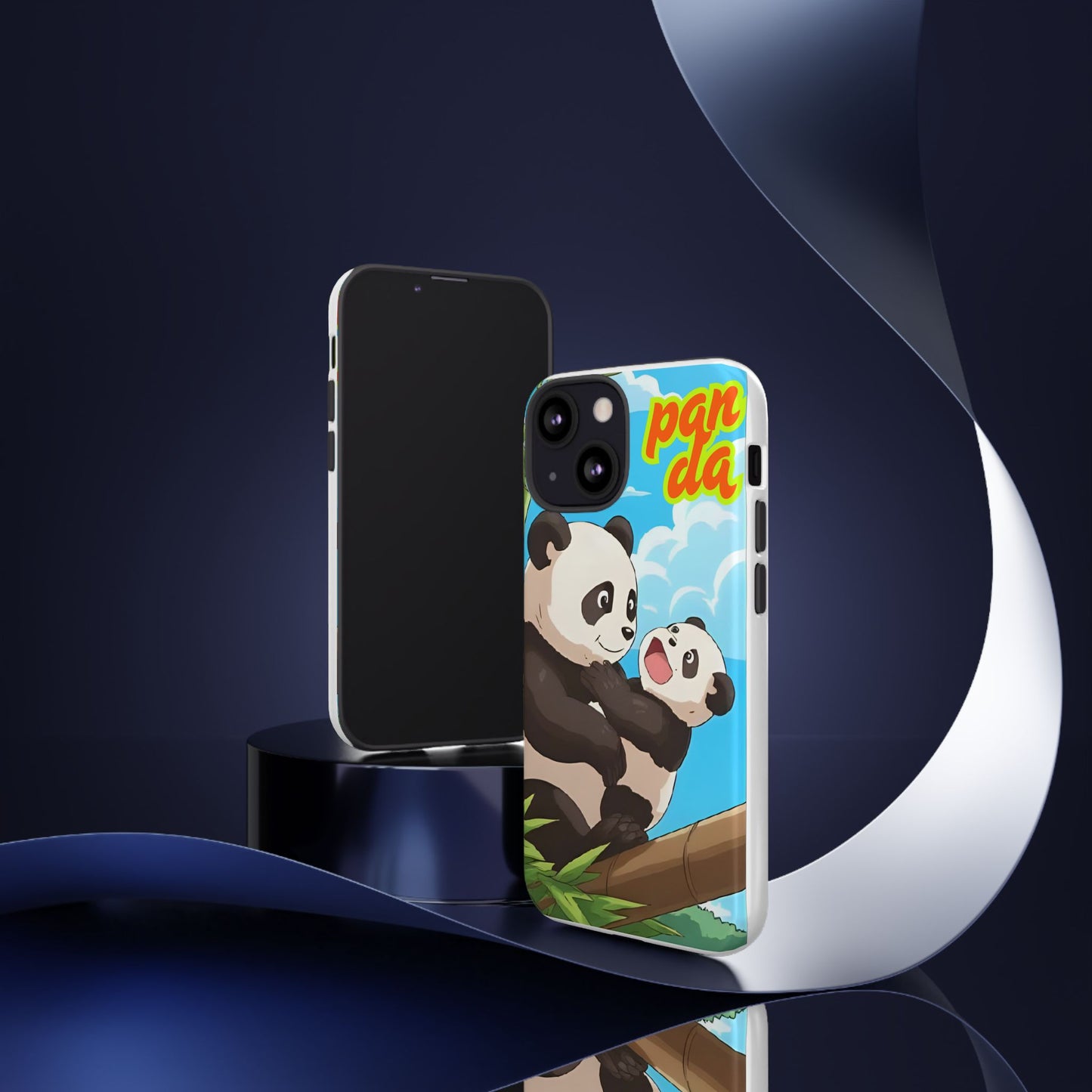 Panda Phone Case - Cute Panda Mom and Baby Design, Phone Cover for Animal Lovers, Gift for Kids and Adults, Jungle Vibe, Fun Accessory