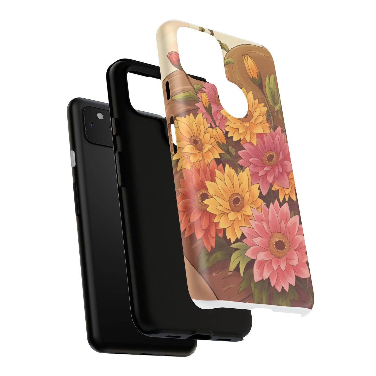 Floral Phone Case - Colorful Flower Design, Tough Protective Case, Gift for Nature Lovers, Spring Accents, Cute Accessories
