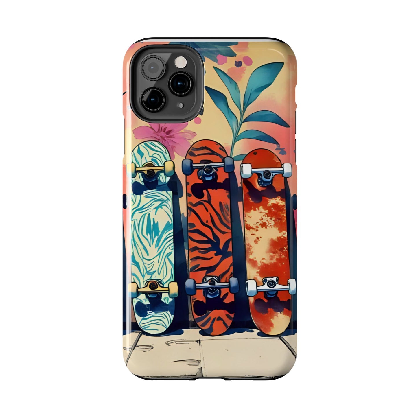 Skateboard Art Phone Cases | Tough Phone Covers for Skaters | Unique Gift for Skateboard Lovers, Trendy Protection, Custom Designs