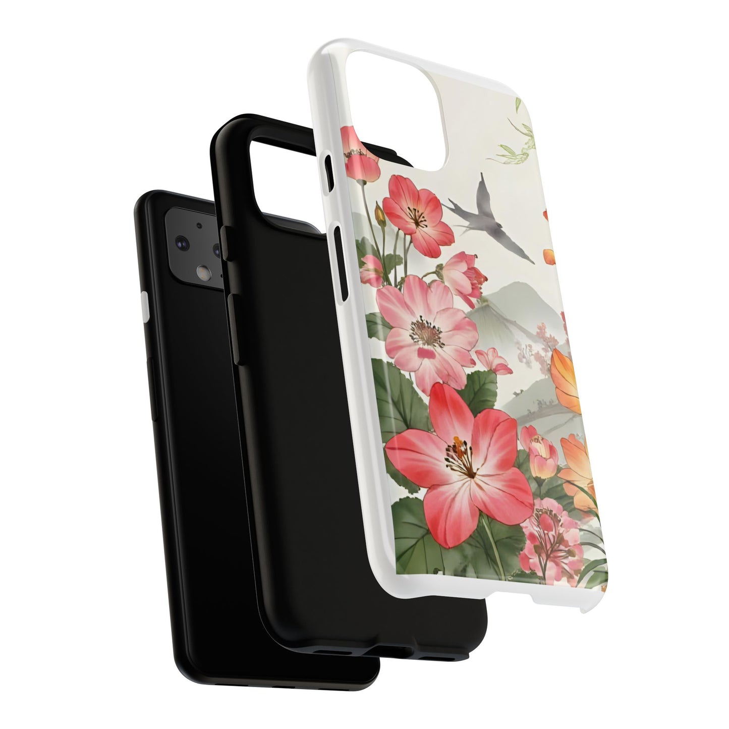 Floral Phone Case, Tough Cases, Smartphone Accessories, Gift for Her, Nature Lover's Present, Floral Design, Spring Style