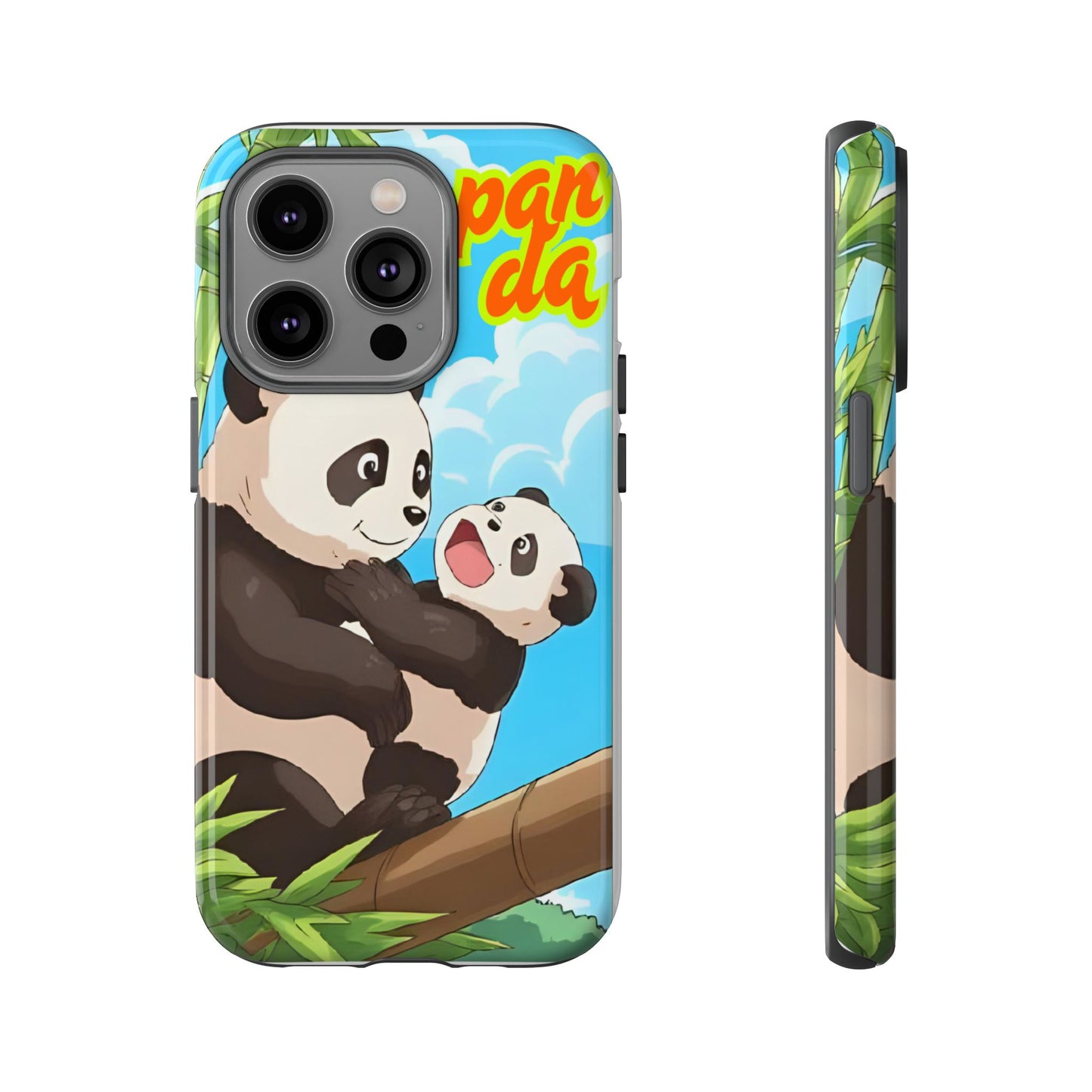 Panda Phone Case - Cute Panda Mom and Baby Design, Phone Cover for Animal Lovers, Gift for Kids and Adults, Jungle Vibe, Fun Accessory