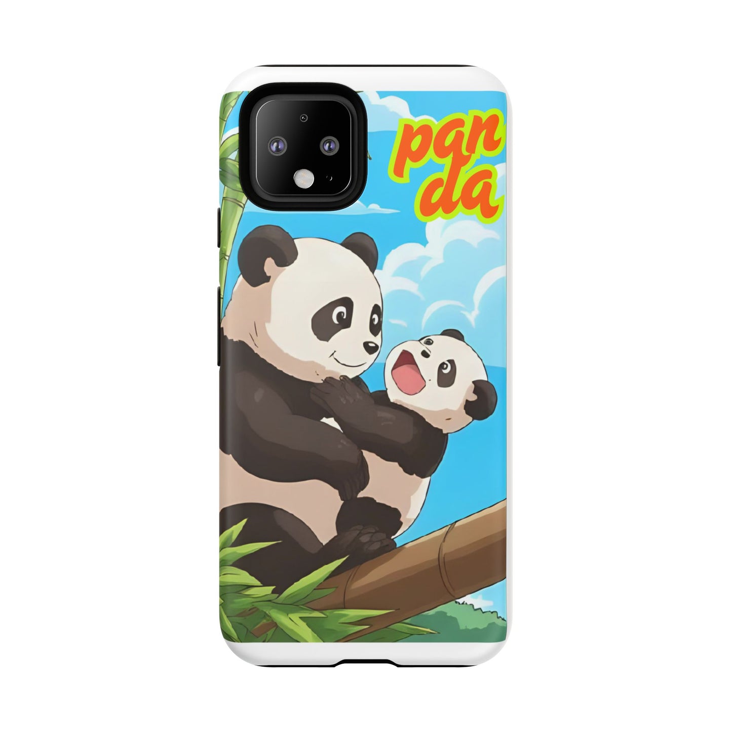 Panda Phone Case - Cute Panda Mom and Baby Design, Phone Cover for Animal Lovers, Gift for Kids and Adults, Jungle Vibe, Fun Accessory