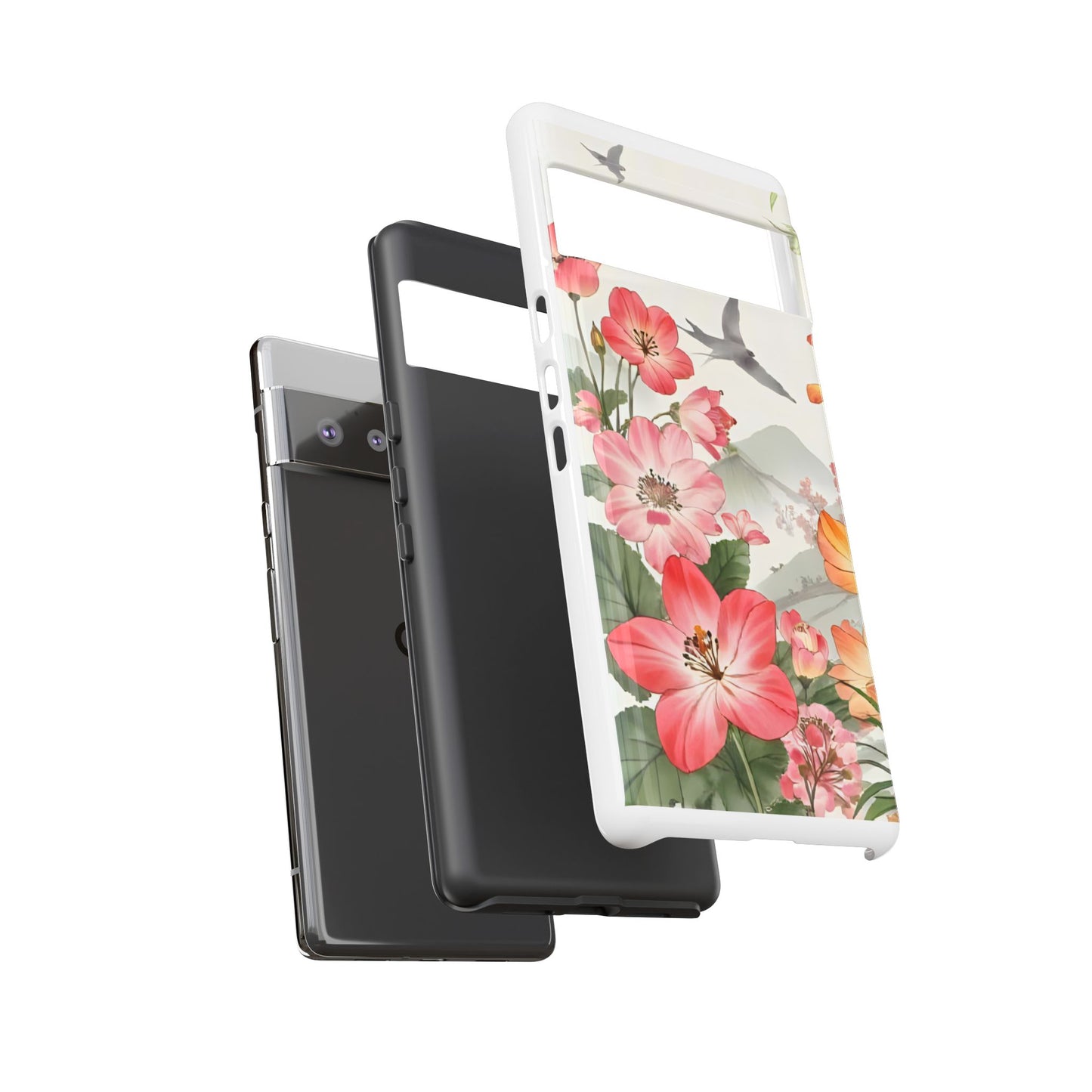 Floral Phone Case, Tough Cases, Smartphone Accessories, Gift for Her, Nature Lover's Present, Floral Design, Spring Style